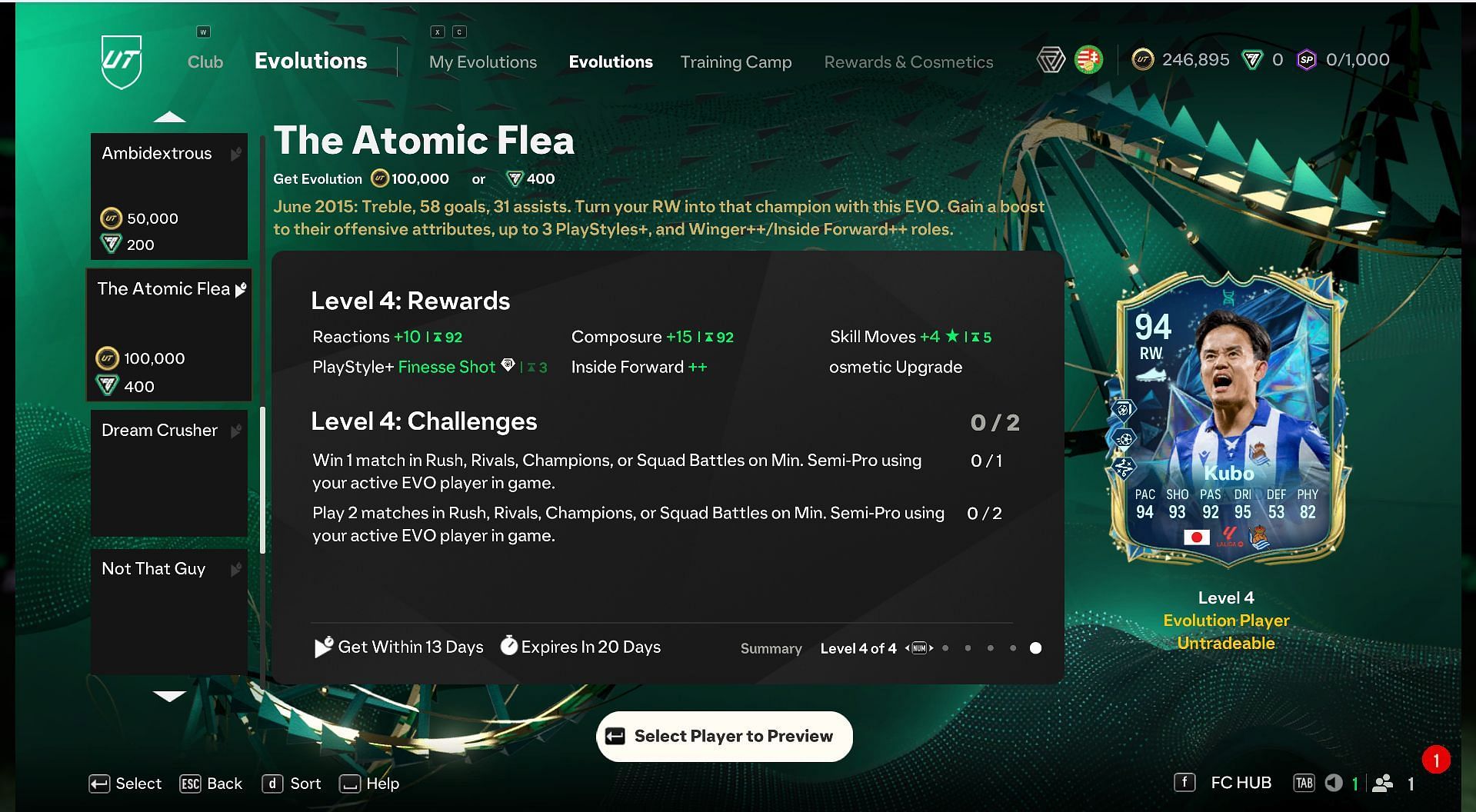 The Atomic Flea EVO offers four upgrade levels (Image via EA Sports)